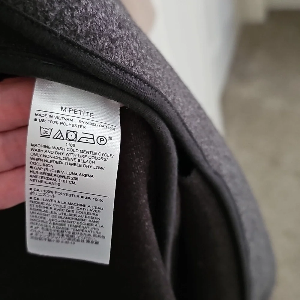 Banana Republic Factory Women's Open Front Jacket Coat Petite Medium PM Gray - Picture 5 of 5